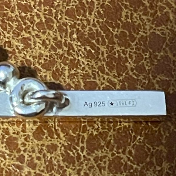 GUCCI GG Toggle Choker Necklace Double G Ball Chain Interlocking Silver 925 - Picture 7 of 9